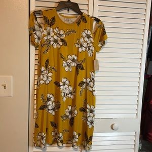 NWT- Cold shoulder girls dress.